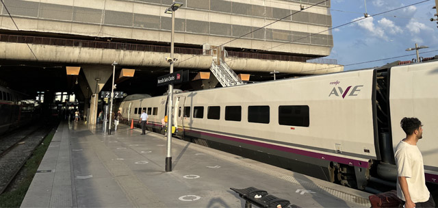 Renfe train in Marseille, France.