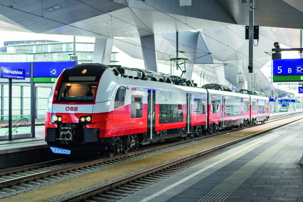 Cityjet Desiro at the Hauptbahnhof in Vienna