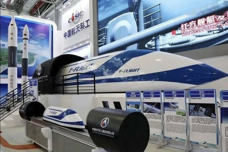 China's T-Flight hyperloop maglev train