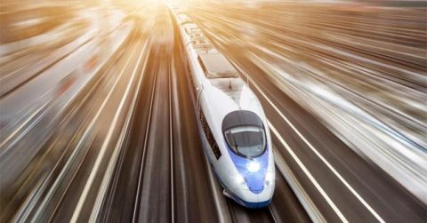 Stylised high speed train