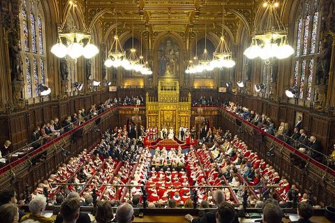 The official opening of Parliament in London