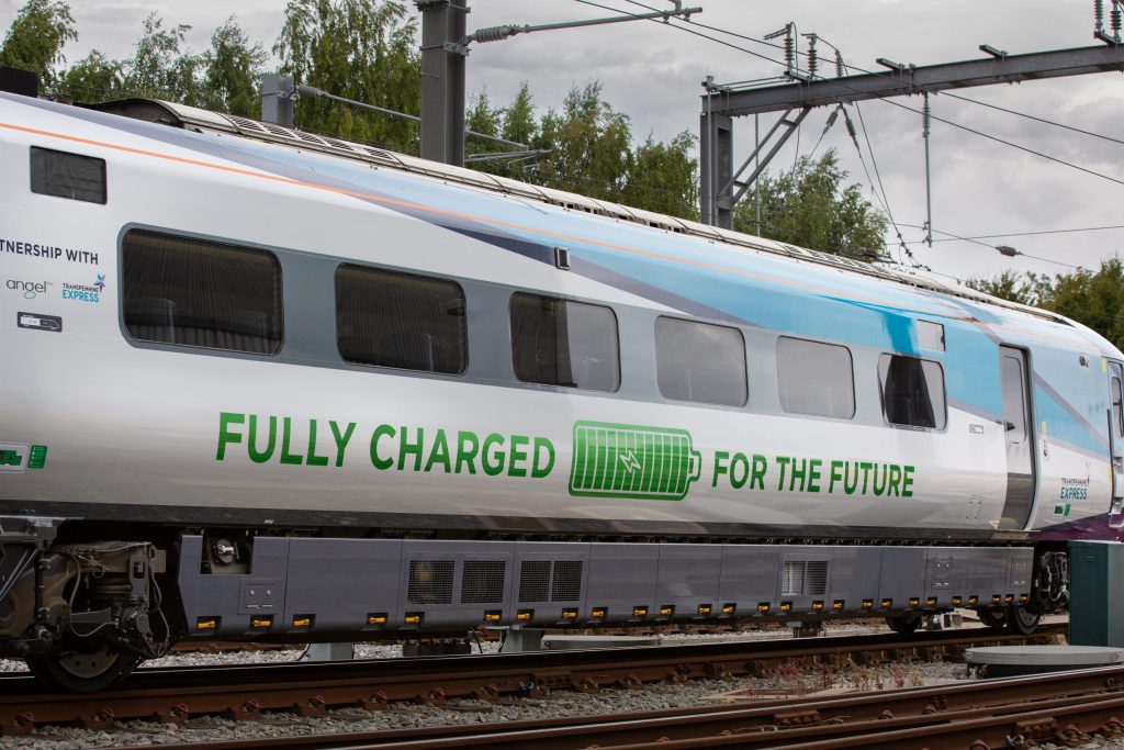 It’s the first UK trial where a diesel engine is replaced with a battery on an intercity train.