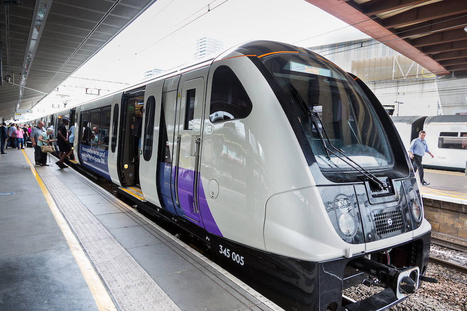 Elizabeth Line train at platform