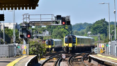 The trespasser ran on to one of the country's busiest lines.