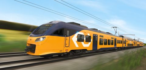 Artist impression of new double-decker CAF trains for Dutch Railways