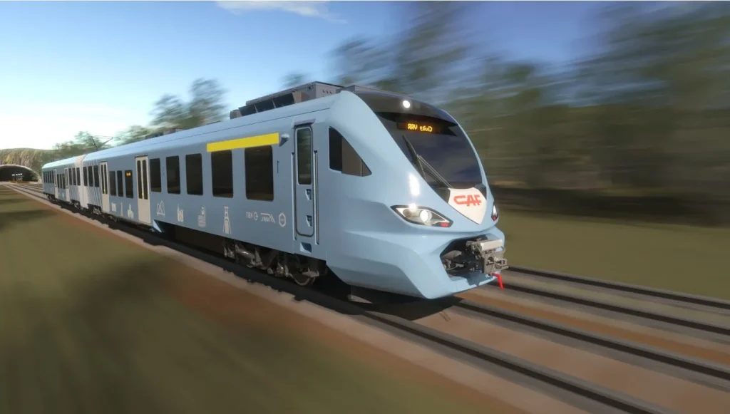 A CAF Civity train, a possible future base model of the SNCB AM30.