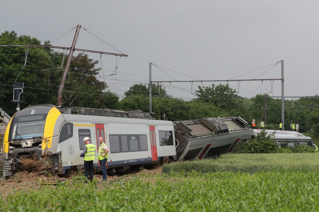 Ontsporing NMBS trein Belgie