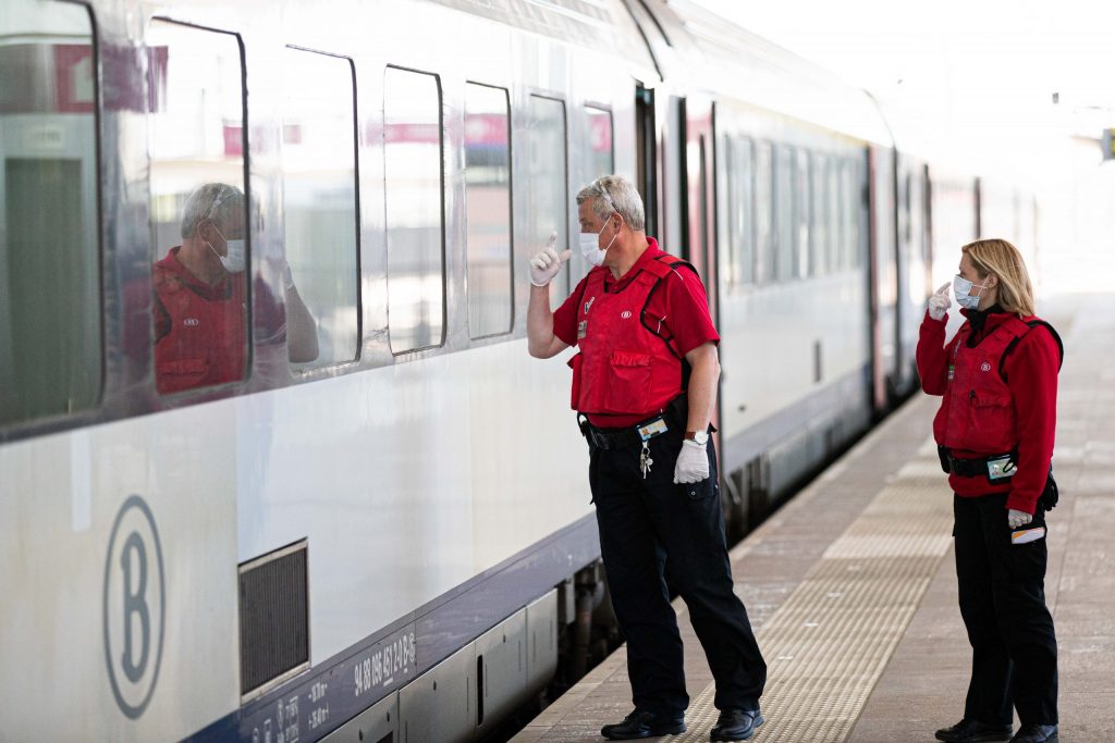 Conducteurs van de NMBS op station Gent Sint-Pieters