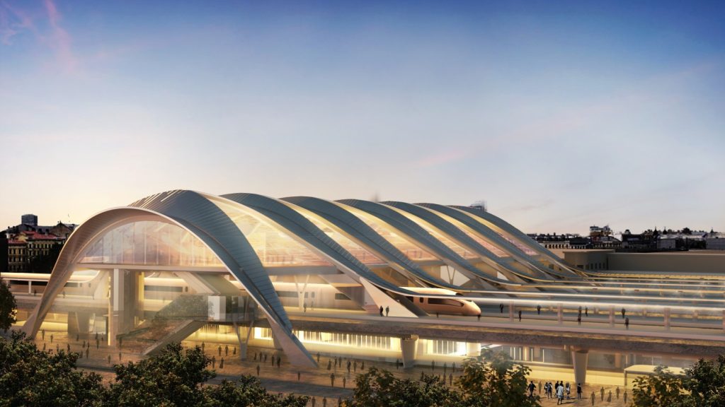 Future Rail Baltica International Station in Riga (Photo: Rail Baltica)