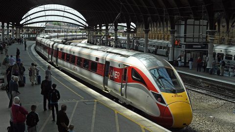 LNER Azuma train at York railway station