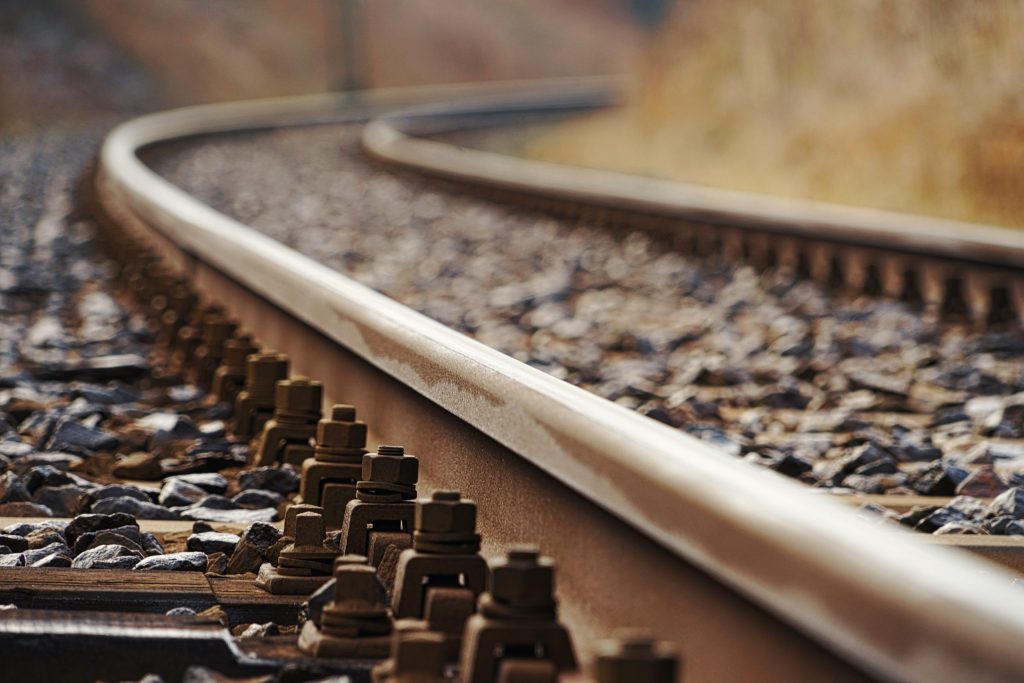 Close-up of railway tracks