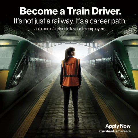 Irish Rail campaign encouraging women to apply for train driver positions