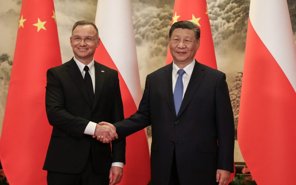 Polish President Andrzej Duda and Chinese President Xi Jinping