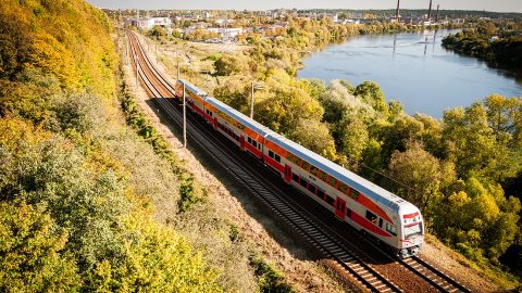 Passenger train of Lithuanian Railways, source: Lithuanian Railways