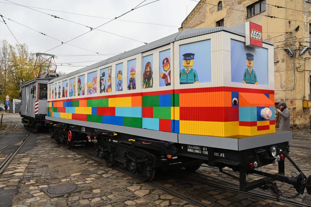 The world's first fixed-track LEGO tram is unveiled in Budapest