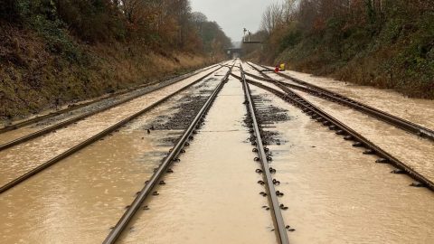 Flooding caused by Storm Bert in Ulverston