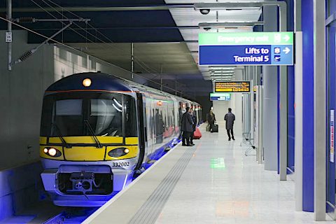 Heathrow T5 station passenger train